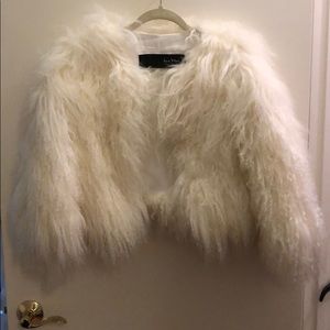 Ian Mosh cropped faux fur jacket